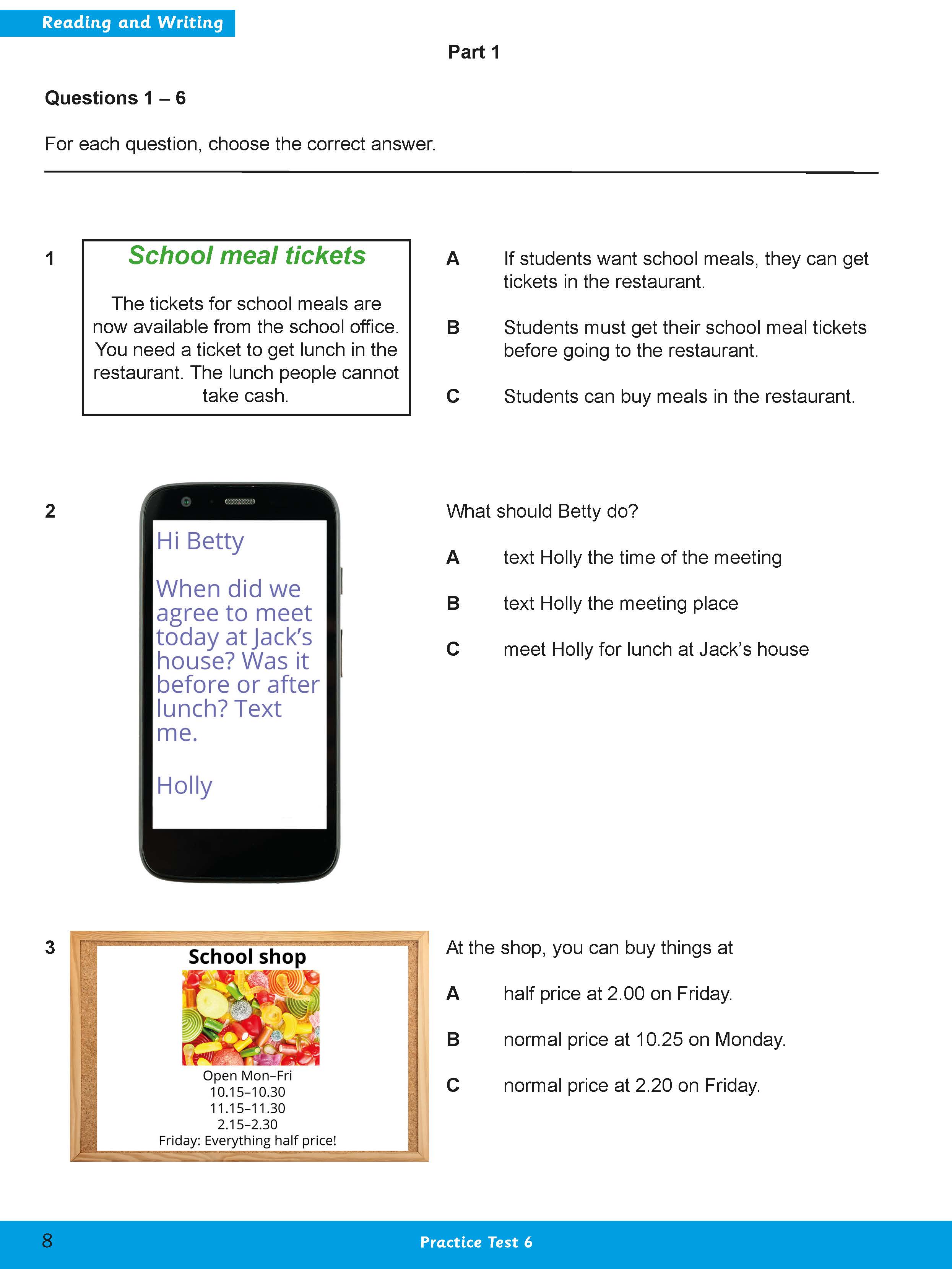 A2 Key For Schools Practice Tests 6-10