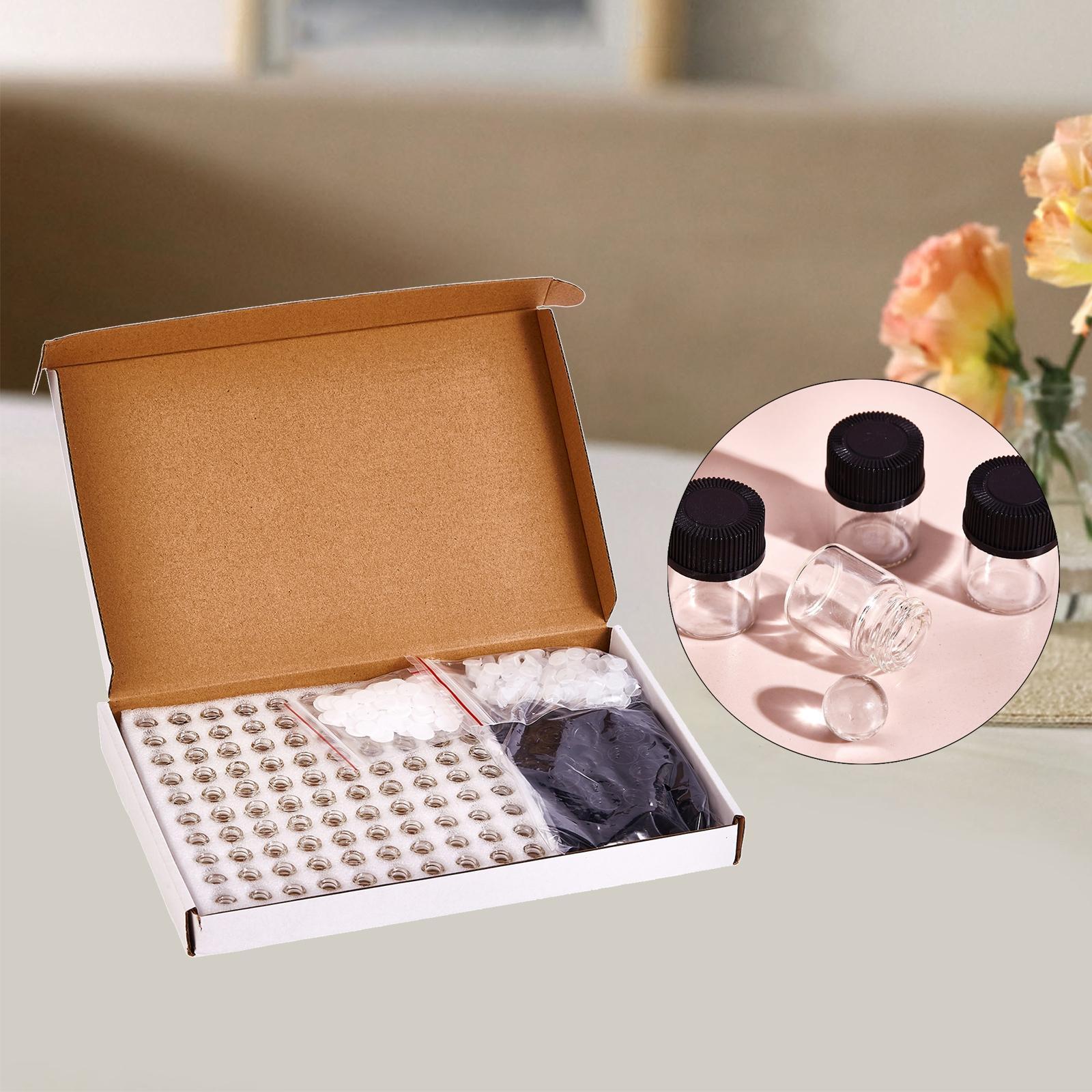 100 Pcs Essential Oil  Vial with orifice 1ml  Dram bottle