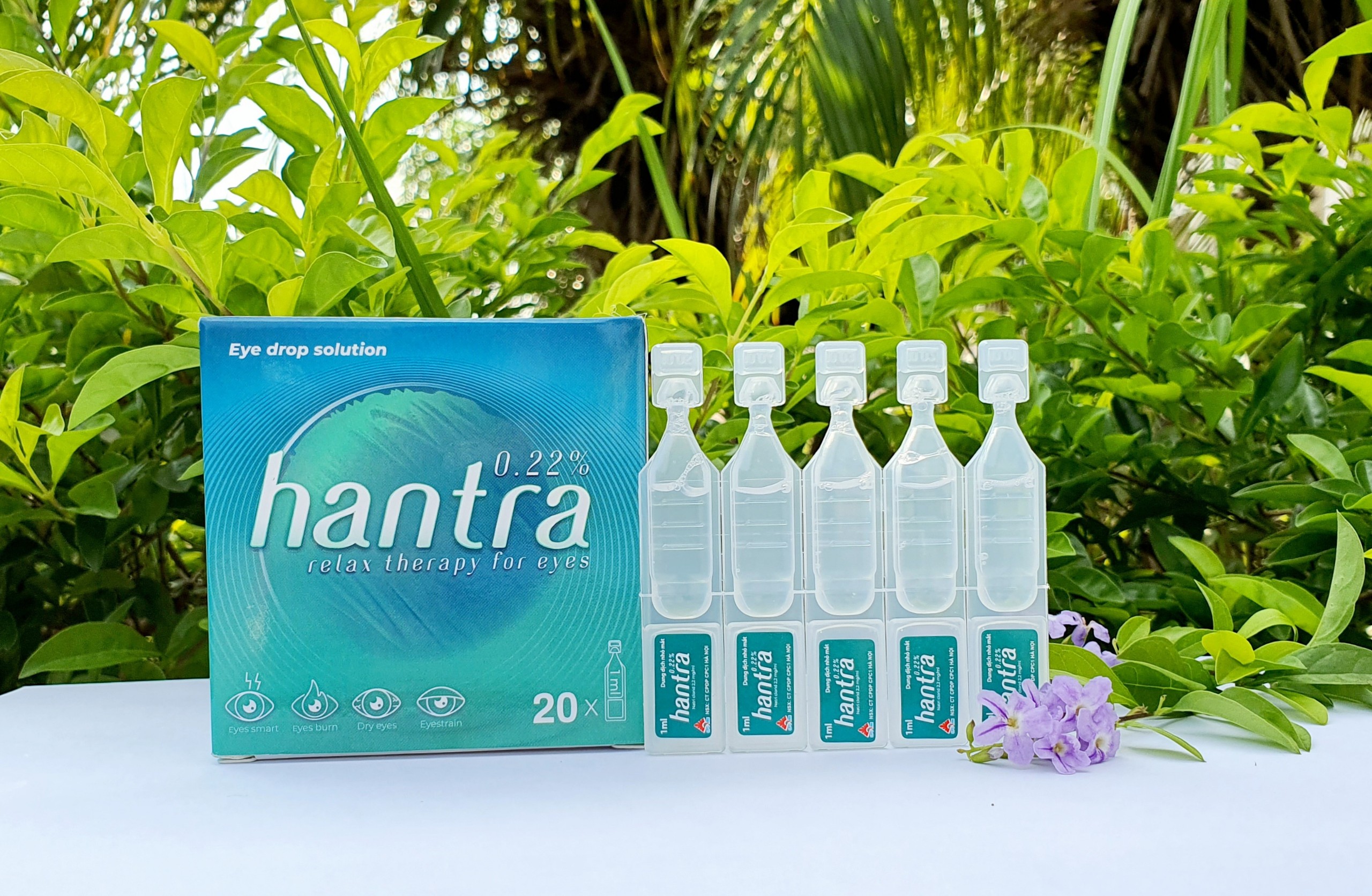 Dung dịch nhỏ mắt Hantra 0.22% giảm nhức mỏi mắt