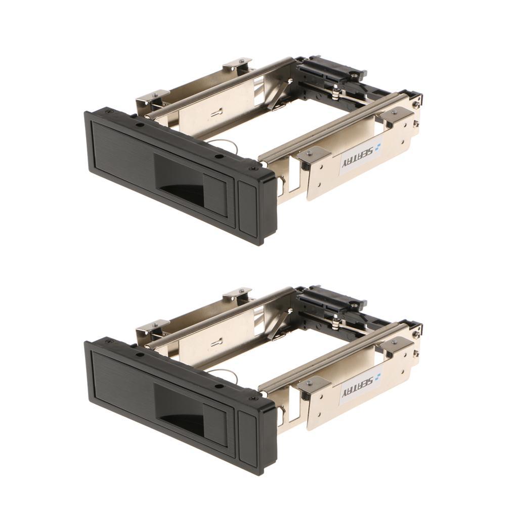 2x Mobile Rack SATA 3.5"Tray-Less Hot-Swap for HDD,Hard Disk Tray Enclosure