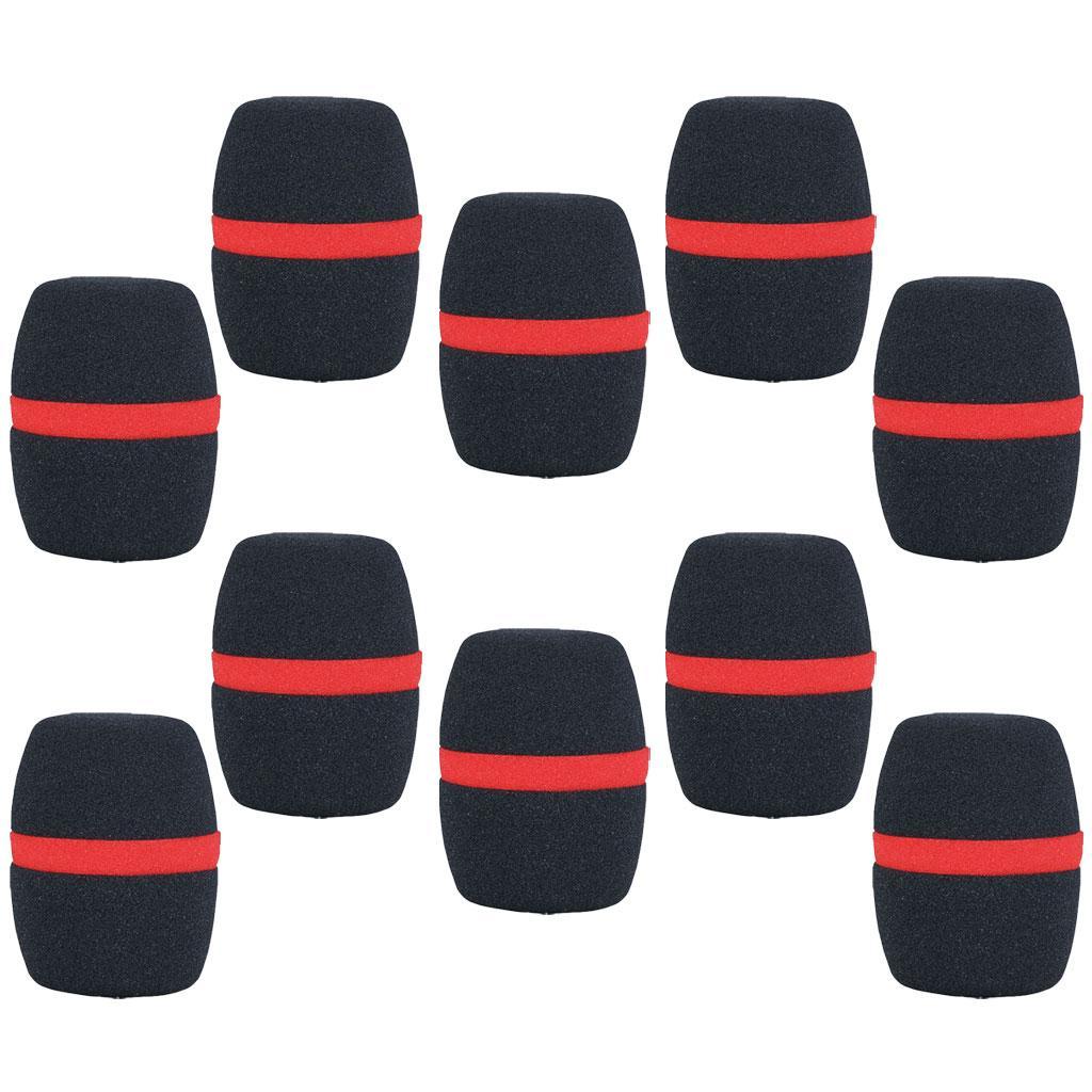4X 10 Pcs Handheld Stage Microphone Windscreen Foam Mic Cover Karaoke Black