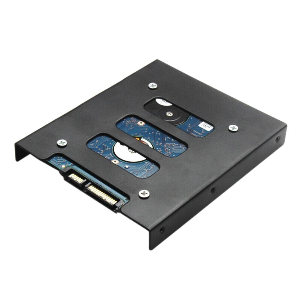 2pcs 2.5" to 3.5" SSD HDD Metal Adapter Dock Case Caddy Mounting Bracket Hard Drive Holder For PC