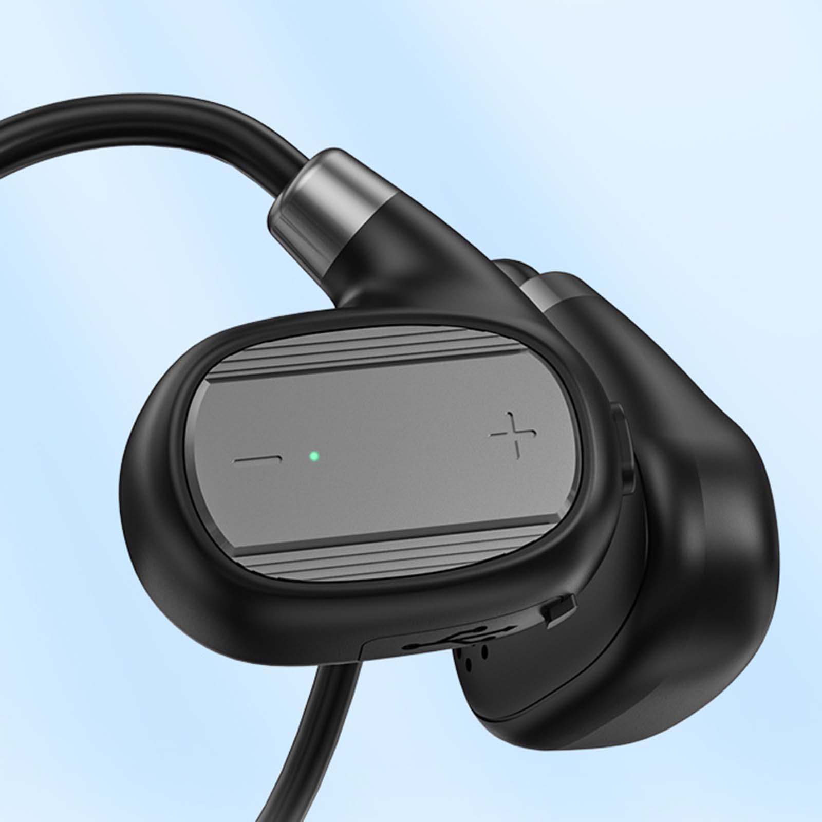 Open Ear Bluetooth Headphone Hands Free Headset for Gym Hiking Driving Black