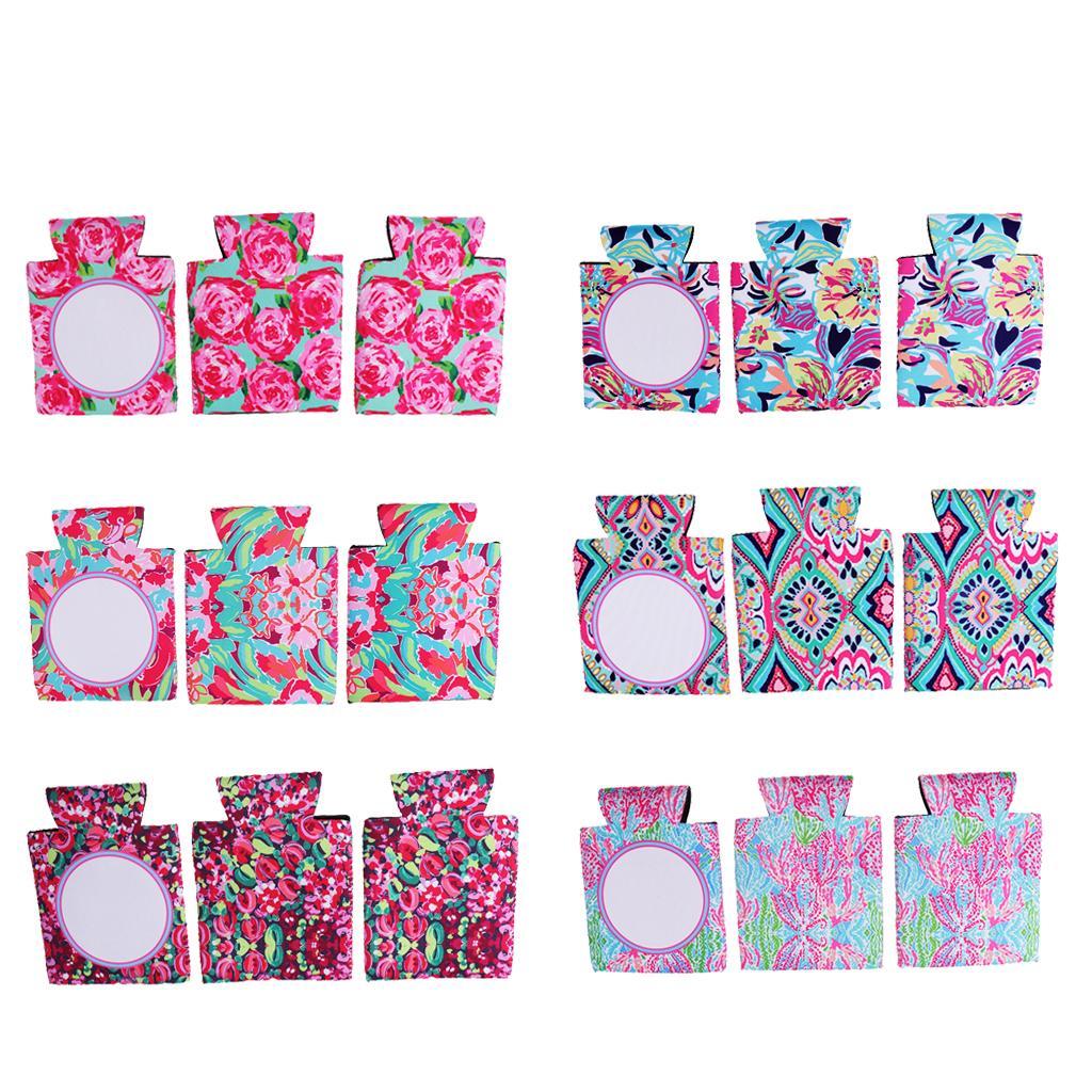 3pcs Neoprene Soda/ Beer Bottle Tin Can Cooler Chilling Sleeve Holder