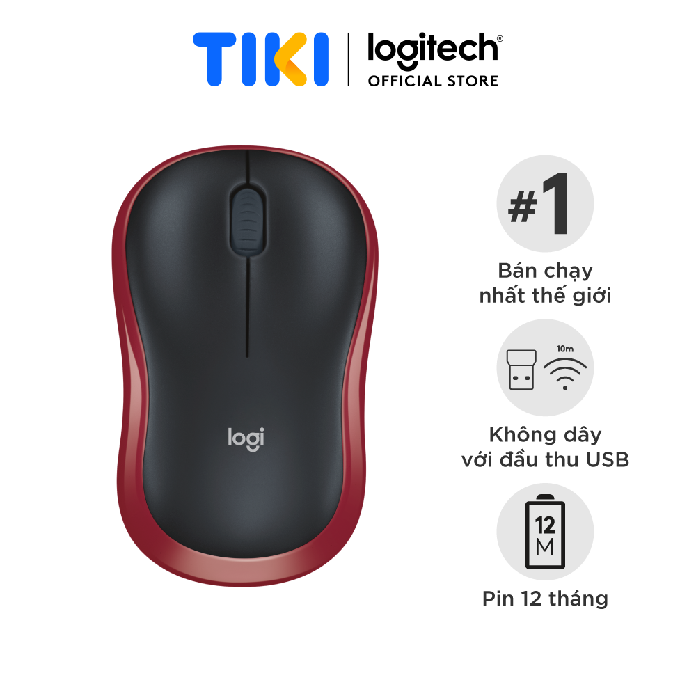 Chuột không dây Logitech M185 - Hãng chính hãng