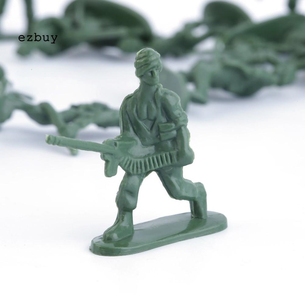 【EY】100Pcs Military Plastic Simulation Army Soldiers Model Kids Toy Collection Gift