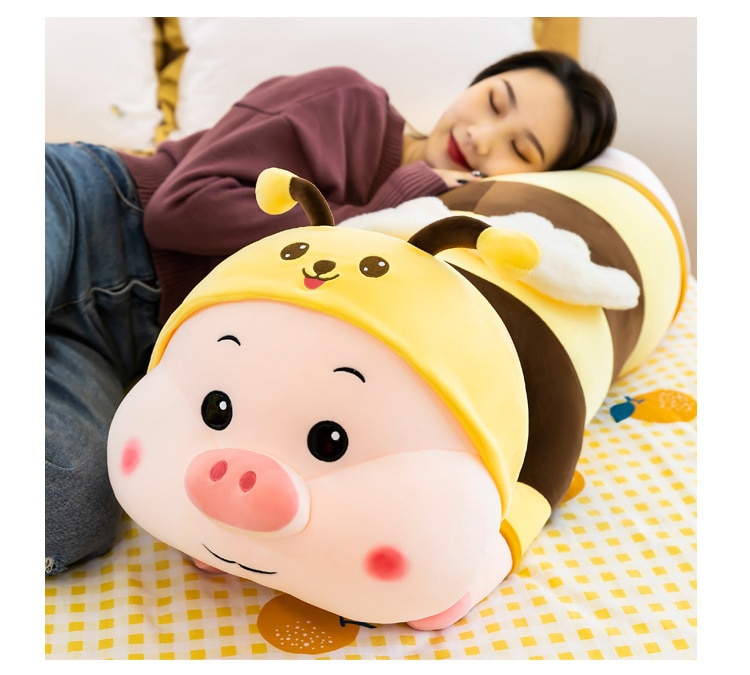 Gấu Bông Lợn Biến Hình Ong Dễ Thương Heo Ong Nhồi Bông Cute Size Lớn, Gấu bông heo Cosplay, Gối ôm hình heo lai ong