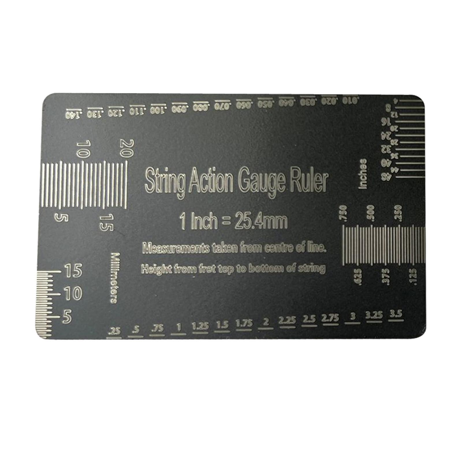 String Action Gauge Ruler String Ruler for Electric Bass and Acoustic Guitar