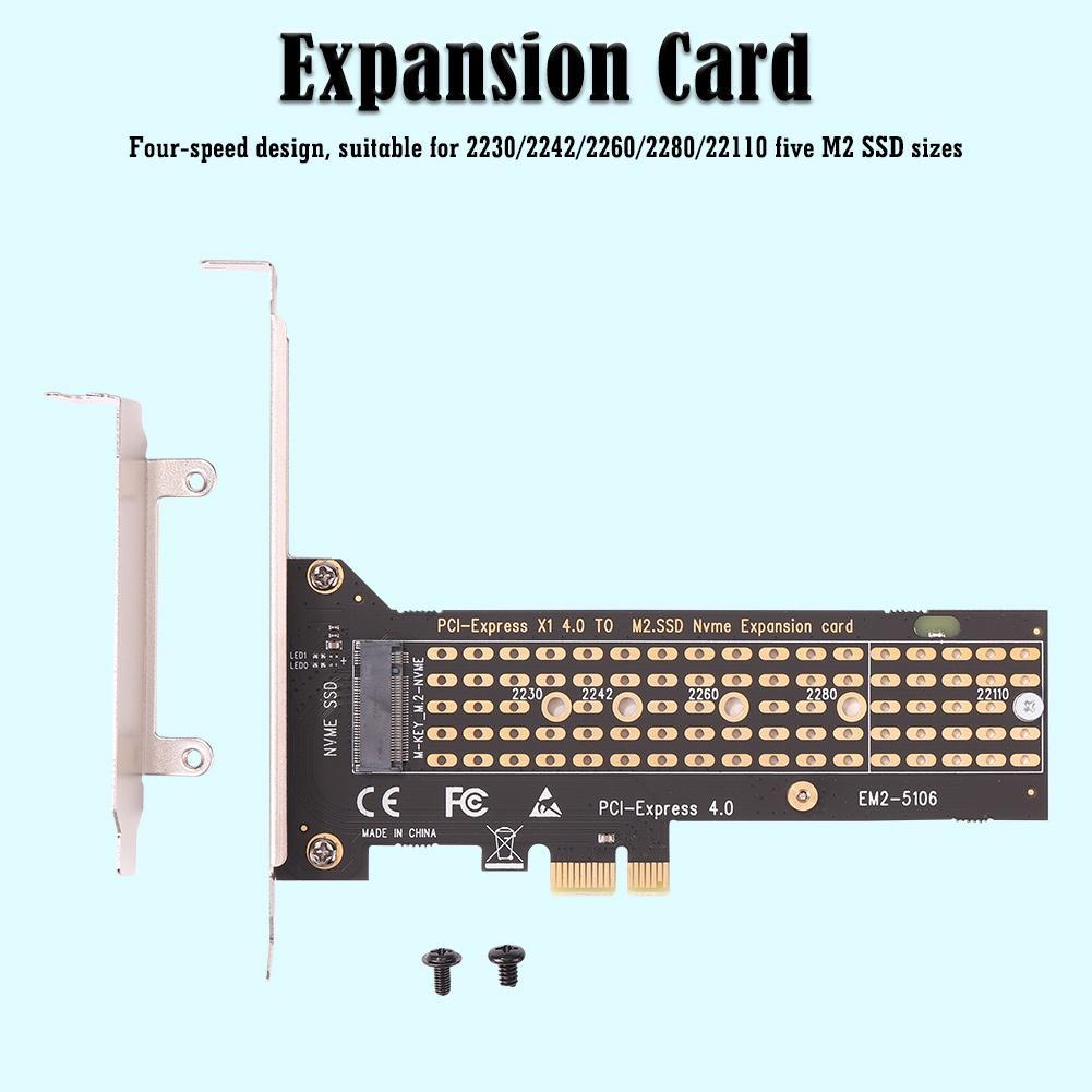 Card Mở Rộng H7 EM2-5106 SSD M.2 Sang PCI-E 1x Cho M-Key NVME / B-Key SATA
