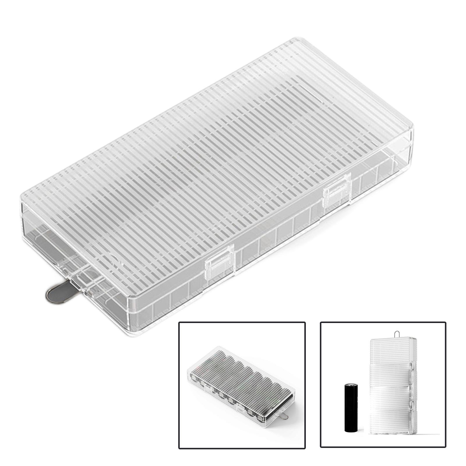 Clear 18650 Cell Battery Box for 8Pcs 18650 Size Batteries