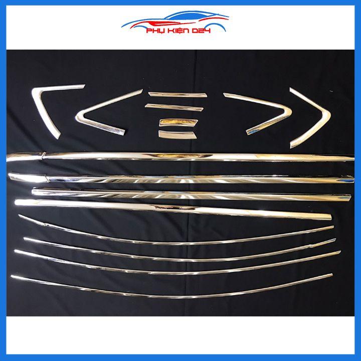 Bộ nẹp viền chân kính cong kính Honda City 2015-2020 Inox sáng bóng chuẩn form xe