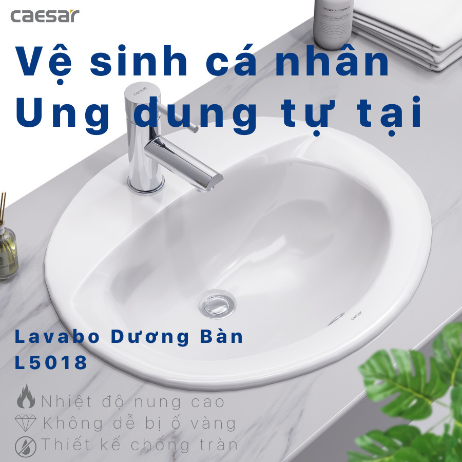 Chậu rửa Lavabo dương bàn L5018 Caesar