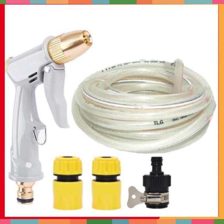 Bộ dây vòi xịt nước rửa xe, tưới cây tăng áp 3 lần, loại 20m 206846