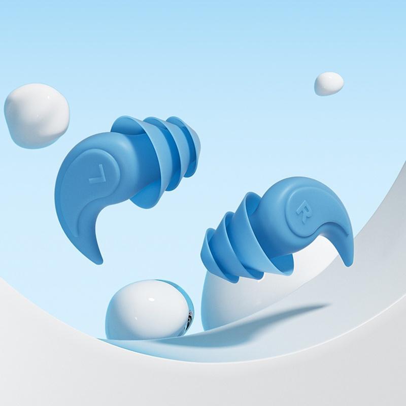 Nút Bịt Tai Bằng Silicone Cách Âm Chống Ồn Chống Nước Tiện Dụng Khi Ngủ