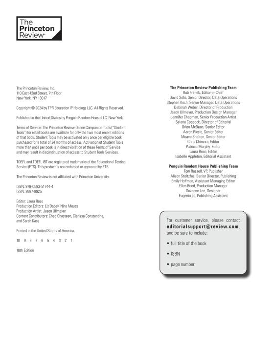 The Princeton Review TOEFL iBT Prep With Audio/Listening Tracks, 18th Edition