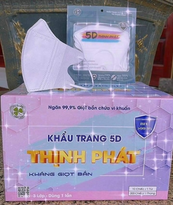 Hộp 100c khẩu trang 5D mask Thịnh Phát