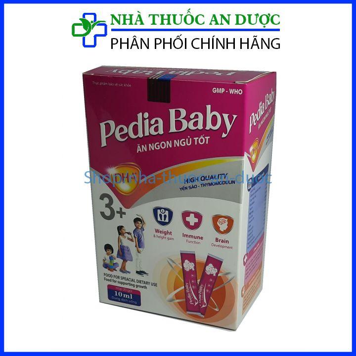 Siro Pedia Baby giúp bé ăn ngon, ngủ ngon, tiêu hóa tốt, tăng sức đề kháng – Hộp 20 ống