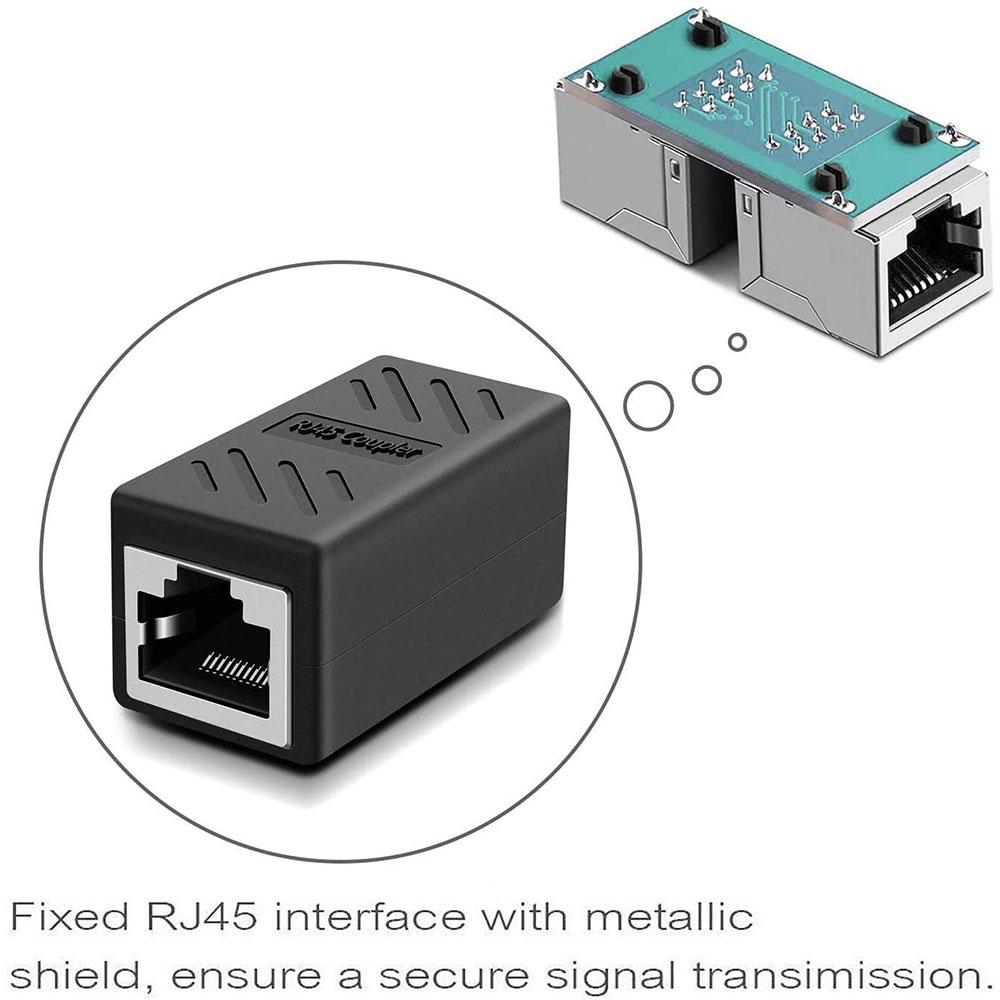 Bộ mở rộng cáp Ethernet, RJ45 CAT 5 CAT 6 CAT6A COUPLER, đầu nối mở rộng - Bộ ghép Ethernet nữ thành nữ
