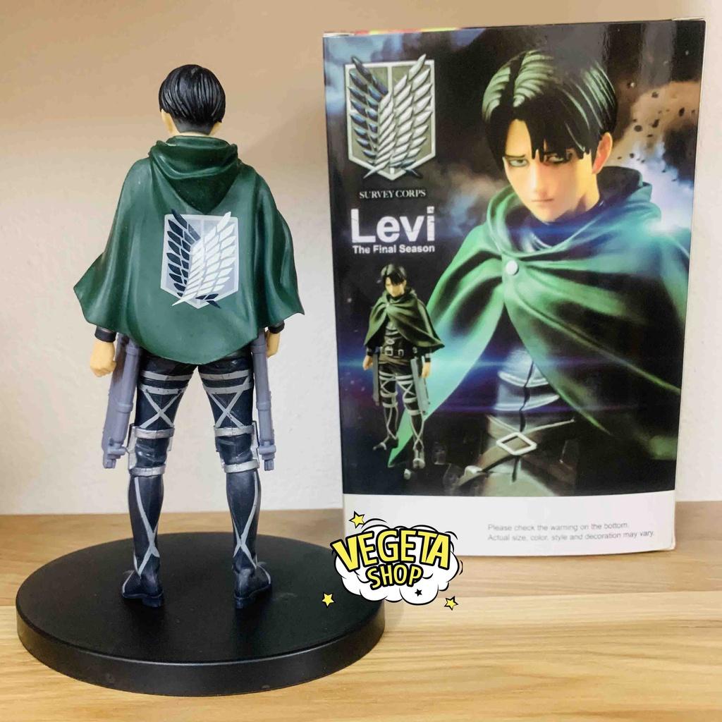 Mô hình Attack On Titan - Levi Ackerman - Đội trưởng Levi thuộc Trinh sát binh đoàn - Fullbox 16cm - Đại chiến titan