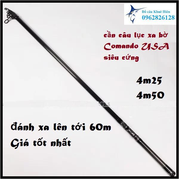 Cần Câu Lục Xa Bờ Comando USA Siêu Cứng Giá Tốt,Đánh Xa Đến 60m,Màu Sắc Đẹp Bắt,Bền Đẹp