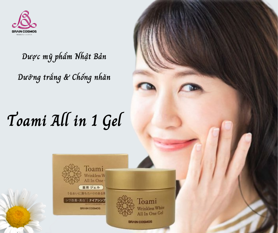 Gel dưỡng trắng chống nhăn Toami Wrinkless White All in One Gel