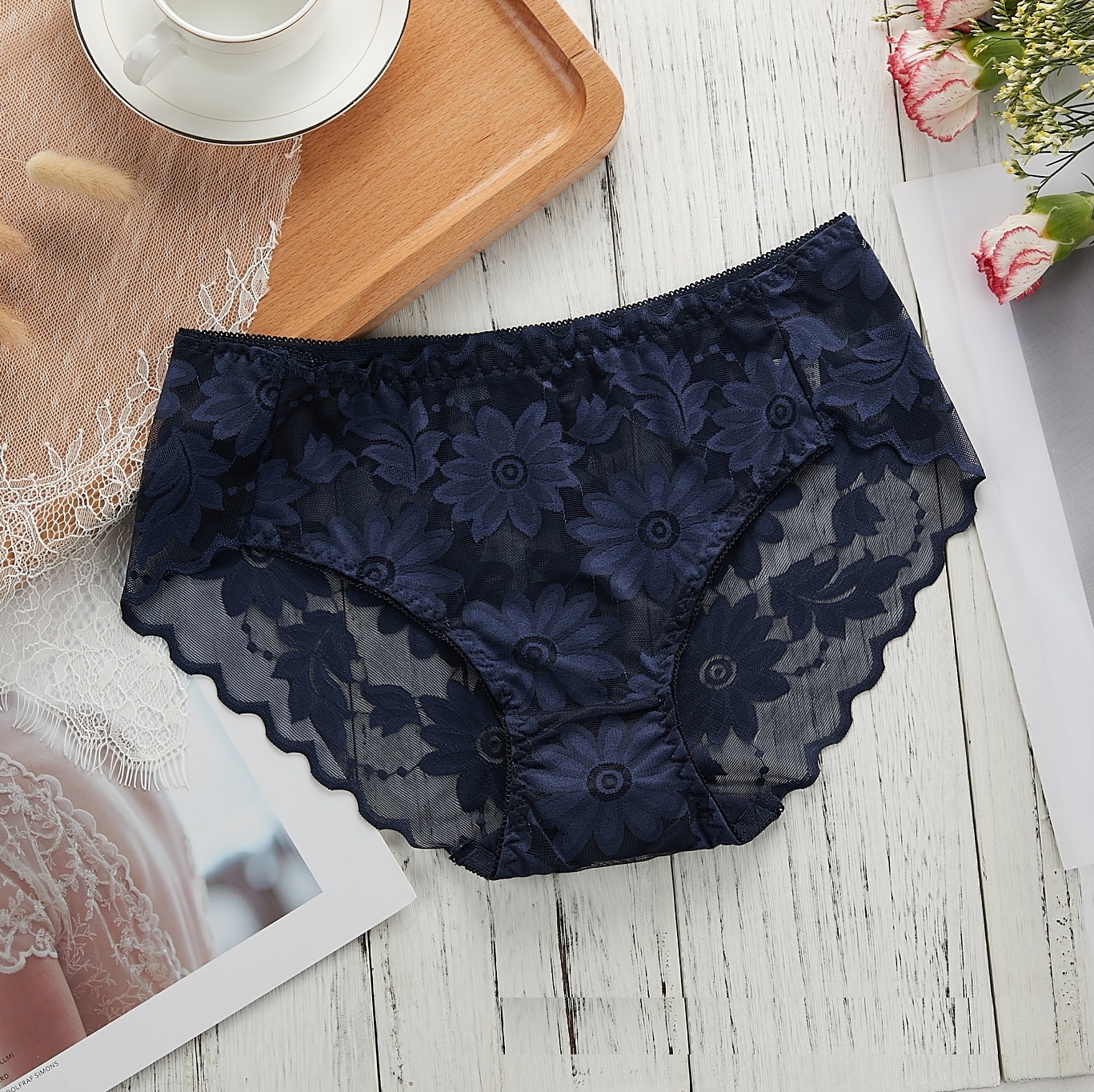 COMBO 5 QUẦN BÔNG ÉP HOA CÚC SEXY 817