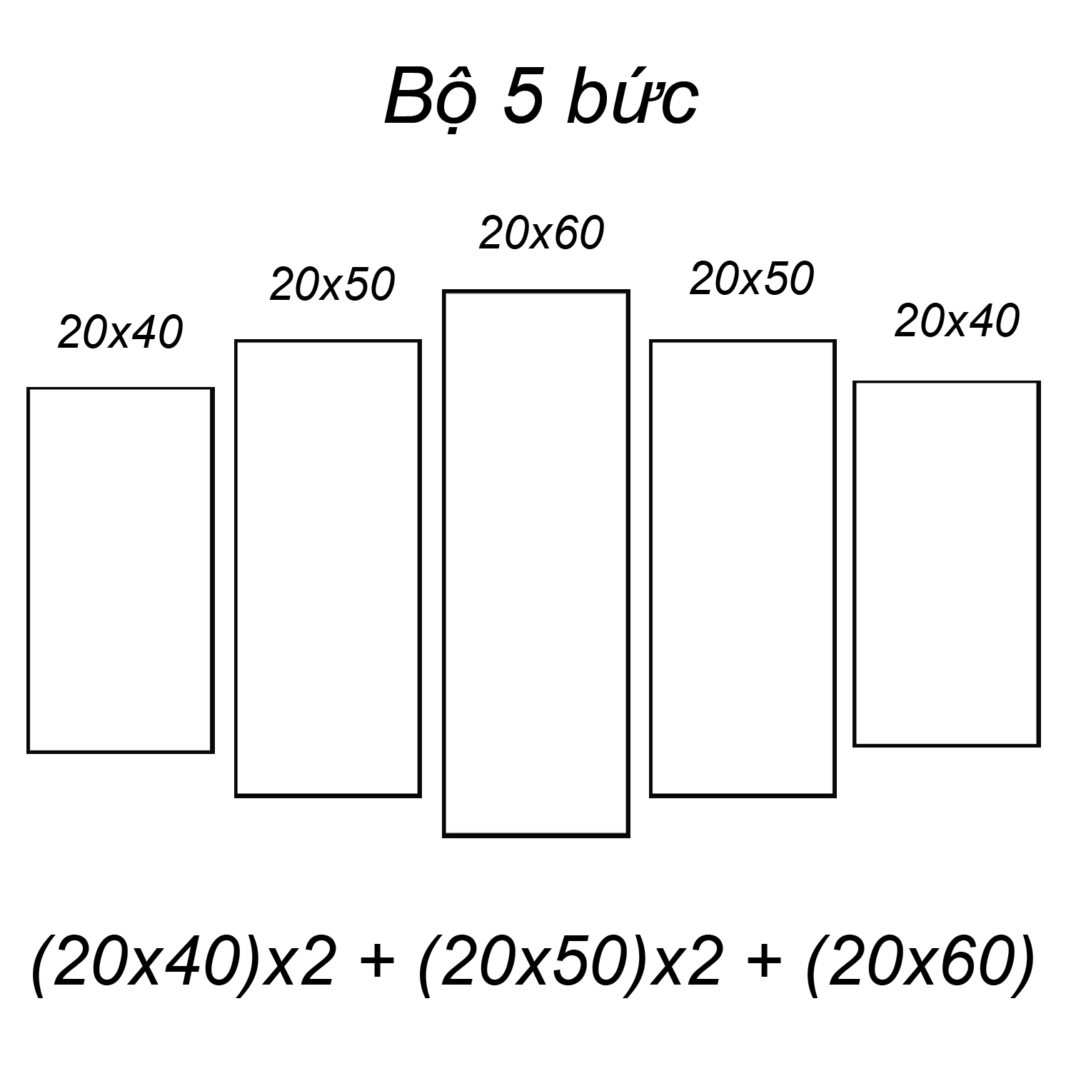 Tranh Canvas Bộ 5 Bức Cao Cấp - Tranh Mã Đáo Thành Công Treo Tường Phong Thủy