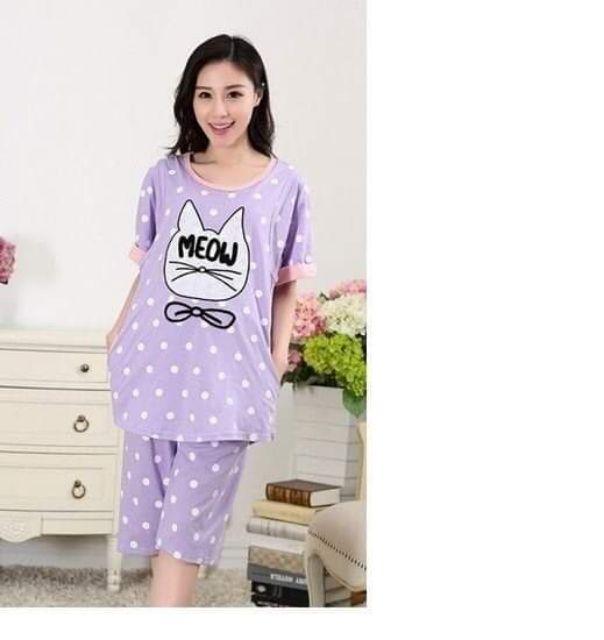 Bộ bầu cộc tay mặc nhà cho con bú