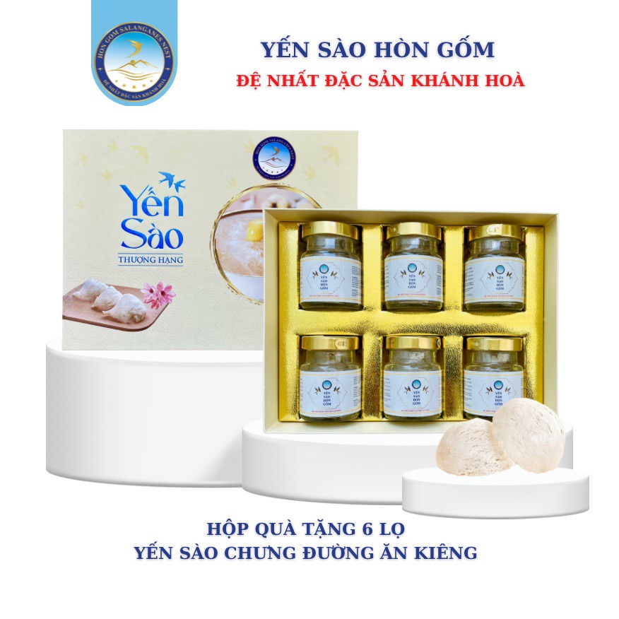 [COMBO 30 LỌ 70ML] Nước Yến Sào Chưng Đường Ăn Kiêng - Yến Sào Hòn Gốm Chính Hiệu Khánh Hoà - H G SALANGANES NEST