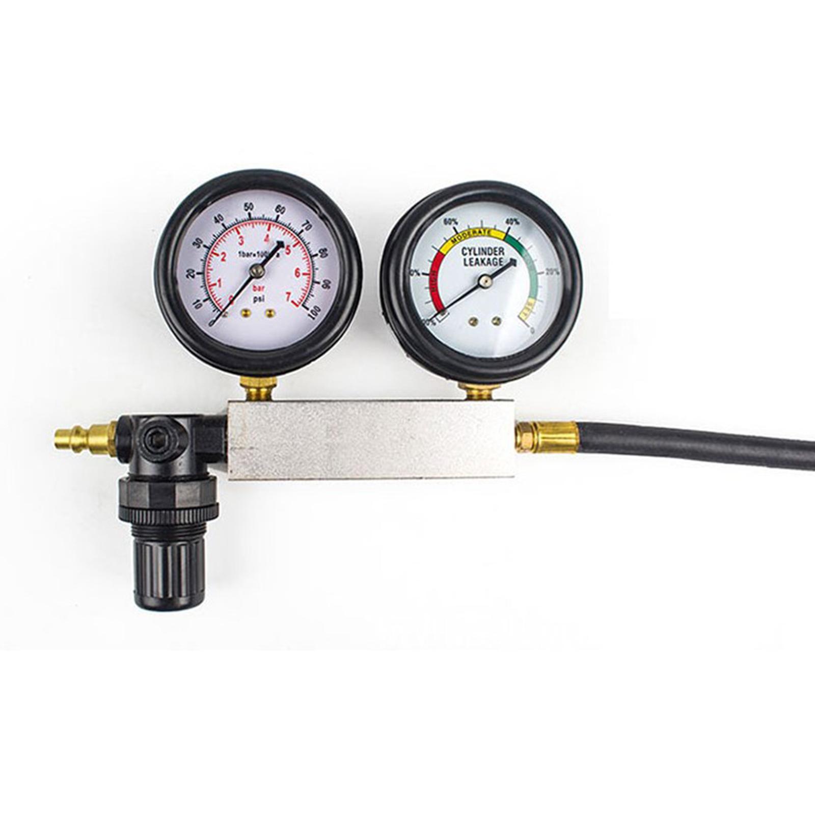 Petrol Engine Cylinder Leak Tester 0-100PSI Compression Leakage Detector Tool