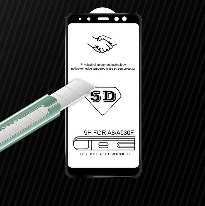 Tấm dán cường lực full màn hình 5D dành cho SamSung Galaxy A8 2018
