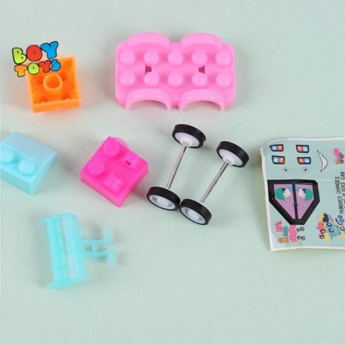 Đồ chơi xếp hình xe lắp ráp mini nhiều màu sắc cho bé thỏa sức sáng tạo