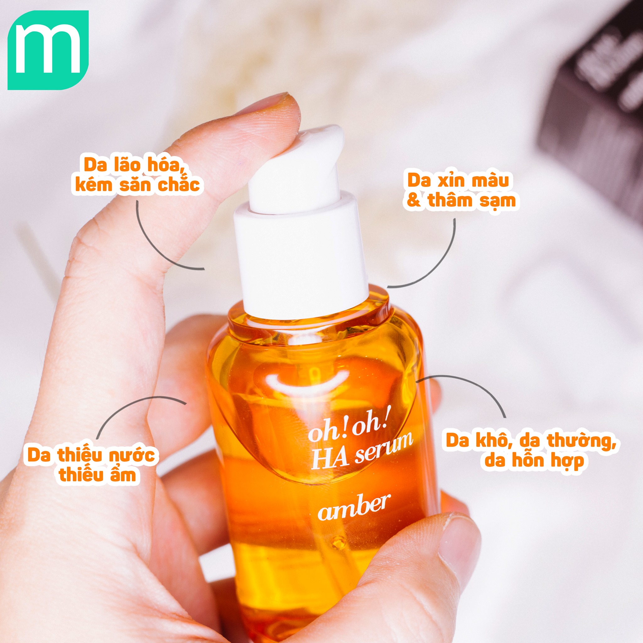 Tinh Chất Dưỡng Ẩm Làm Căng Mịn Da oh!oh! HA &amp;amp; Proteoglycans Amber Serum 30ml