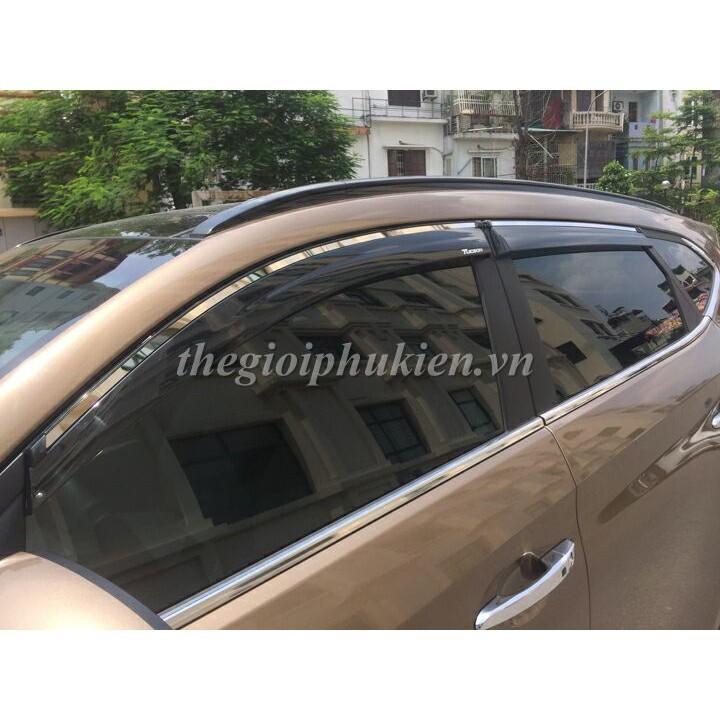 Bộ vè che mưa Hyundai Tucson 2016-2019 chỉ mạ Crom cao cấp