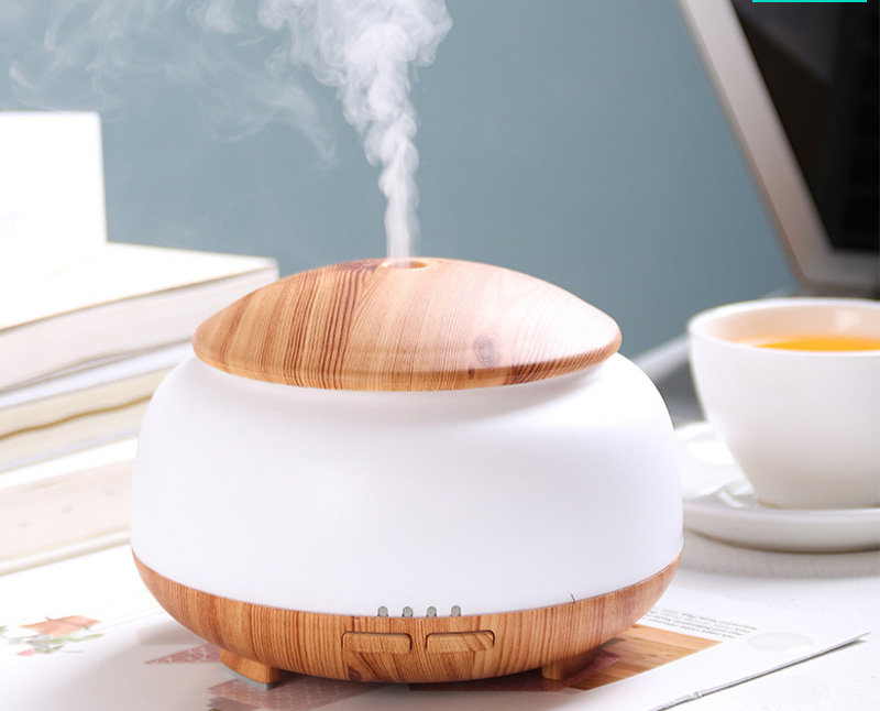 Máy Phun Sương Tạo Độ Ẩm Vân Gỗ Aroma Diffuser Có Led Cực Đep