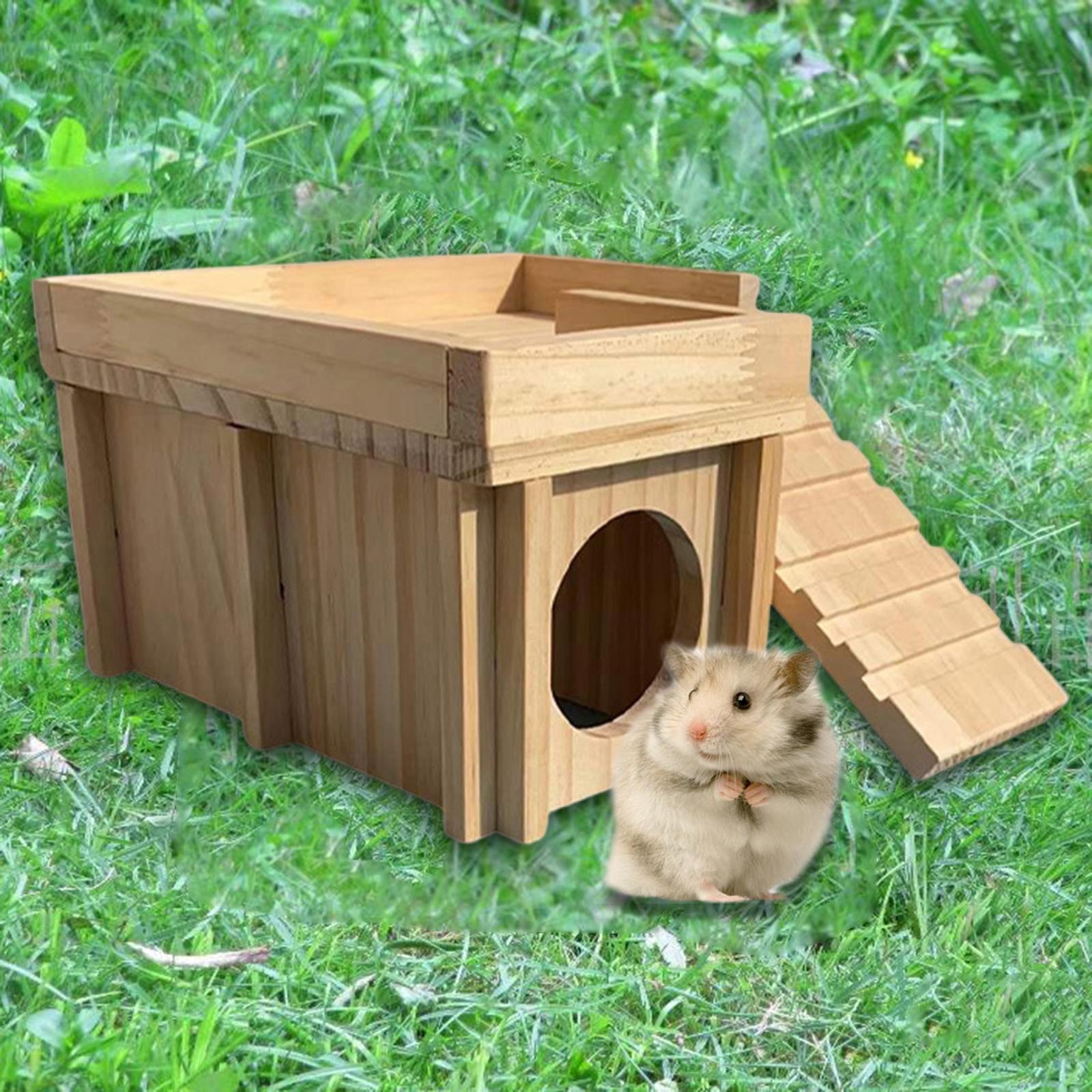 Wooden Hamster House Climbing Ladder Pet Playground for Small Animals Gerbil