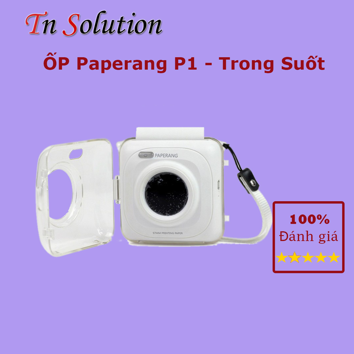 Vỏ ốp trong suốt chống bụi, trầy xước dành cho máy in cầm tay mini Paperang P1