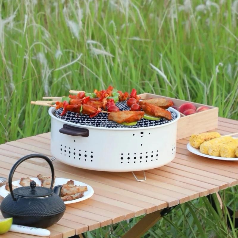 [AnhOtShop] Bếp Nướng Than Hoa Không Khói 30cm – Nướng Thịt Thơm Ngon, Dày Dặn, Bền Bỉ, Phù Hợp Du Lịch &amp; Dã Ngoại