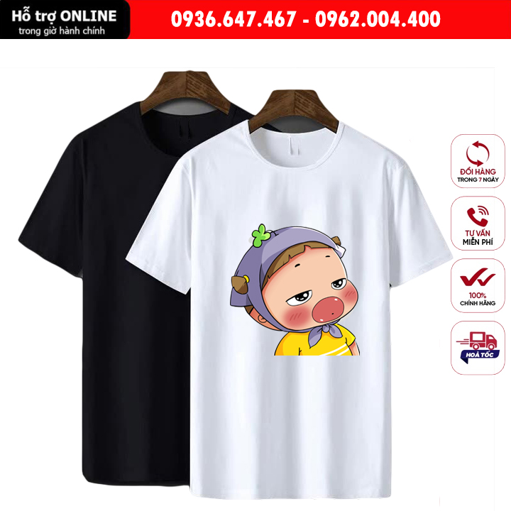 Áo Thun Unisex Nam Nữ Form Đẹp In Hình Quỳnh Aka - Chất Vải Cotton Đẹp Mịn Mát