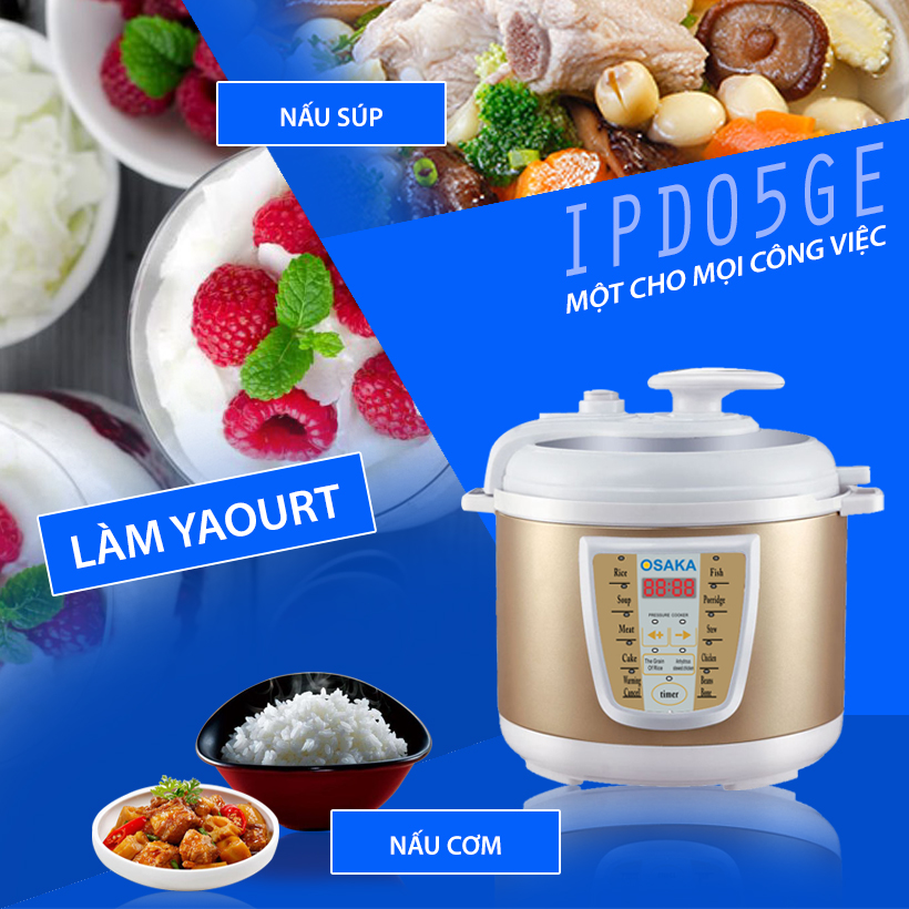 Nồi áp suất điện Osaka IPD-05GE 5L