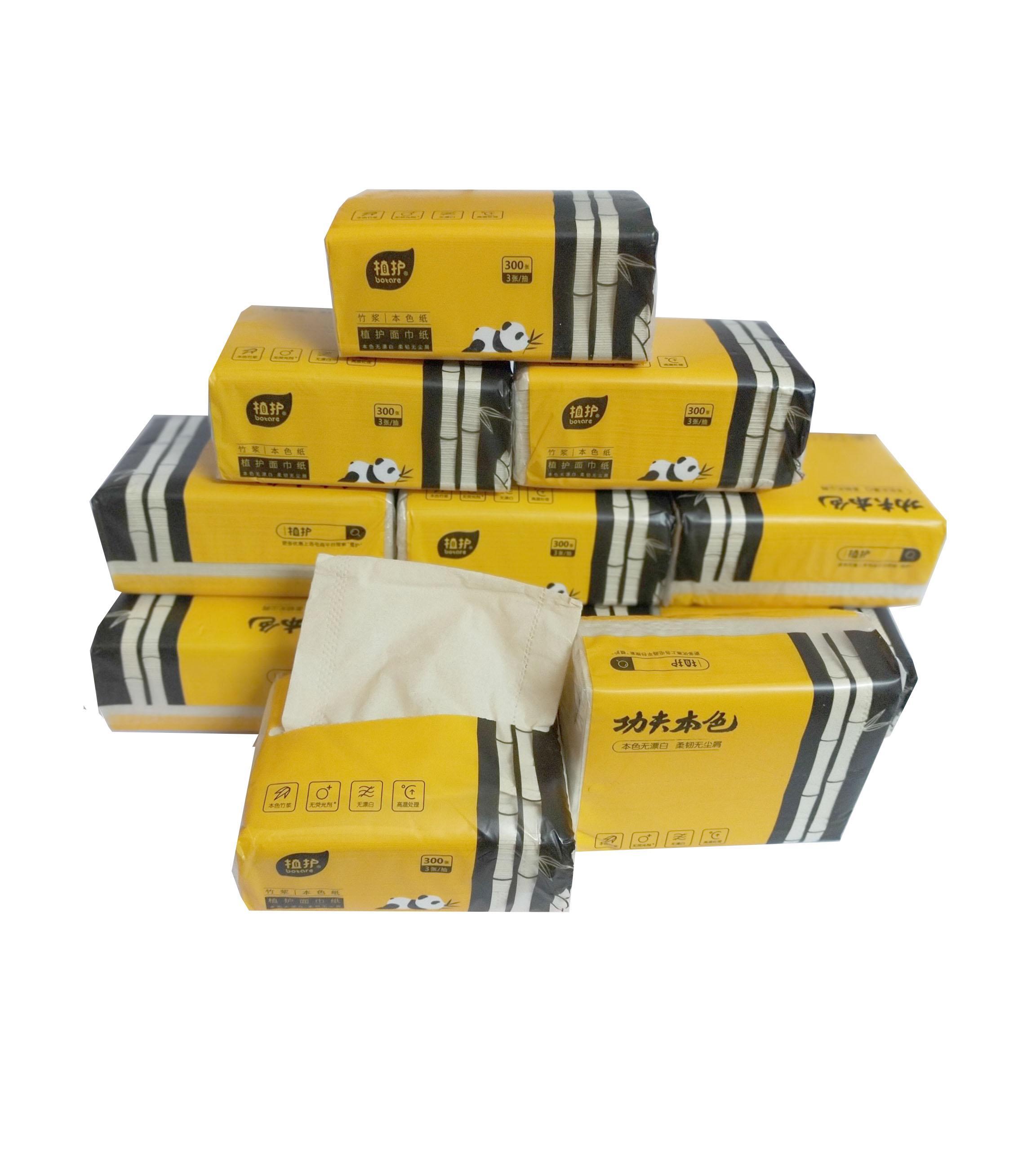 Thùng 30 Gói Giấy Ăn Gấu Trúc Panda Gói 300 Tờ Siêu Dai Hàng Đẹp Hai Cây Tre - Tặng 6 Gói Xả Thái Dây Loại 12 Gói Màu Ngẫu Nhiên - Hàng Loại 1