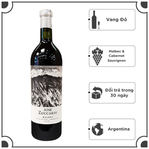 Rượu Vang Đỏ Jose Zuccardi 750ml 14.5% - Argentina - Hàng Chính Hãng