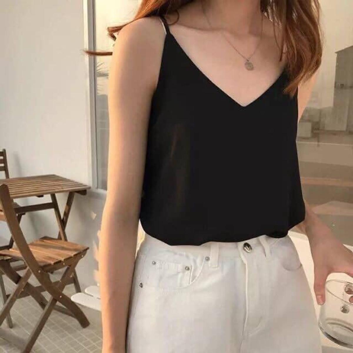 Áo 2 dây cổ tim - Thời trang SIU HOT