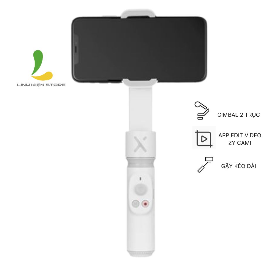 Gimbal chống rung Zhiyun Smooth X - Tay cầm chống rung điện thoại 2 trục, có khả năng kéo dài thành gậy selfie tối đa 25cm - Hàng chính hãng