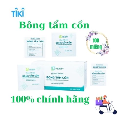 BÔNG TẨM CỒN ALCOHOL SWABS - 100 Miếng