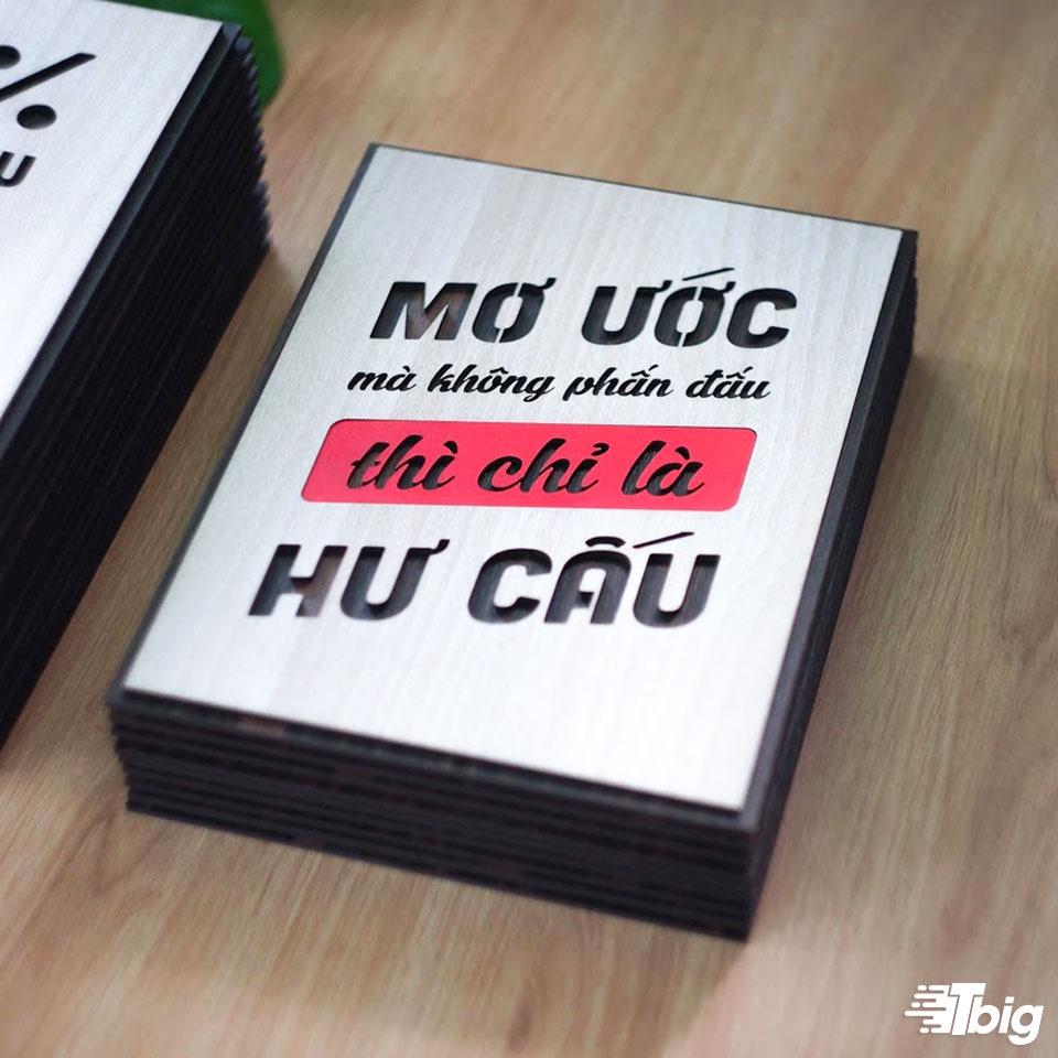 Tranh động lực TBIG116: Mơ ước mà không phấn đấu thì chỉ là hư cấu 40x55cm