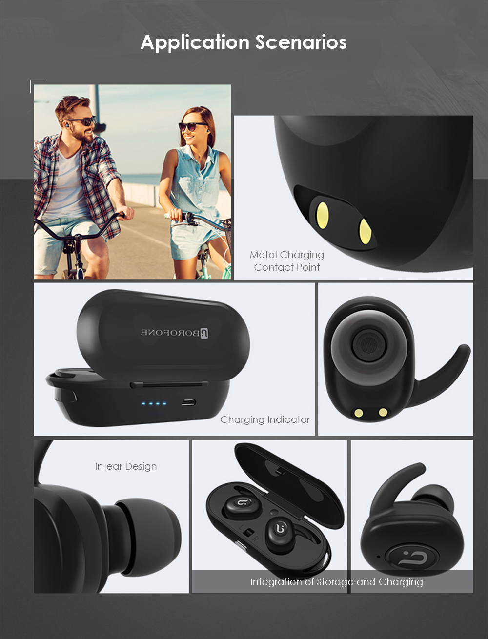 Tai nghe Bluetooth 4.1 BOROFONE BE8 - Hàng Chính Hãng