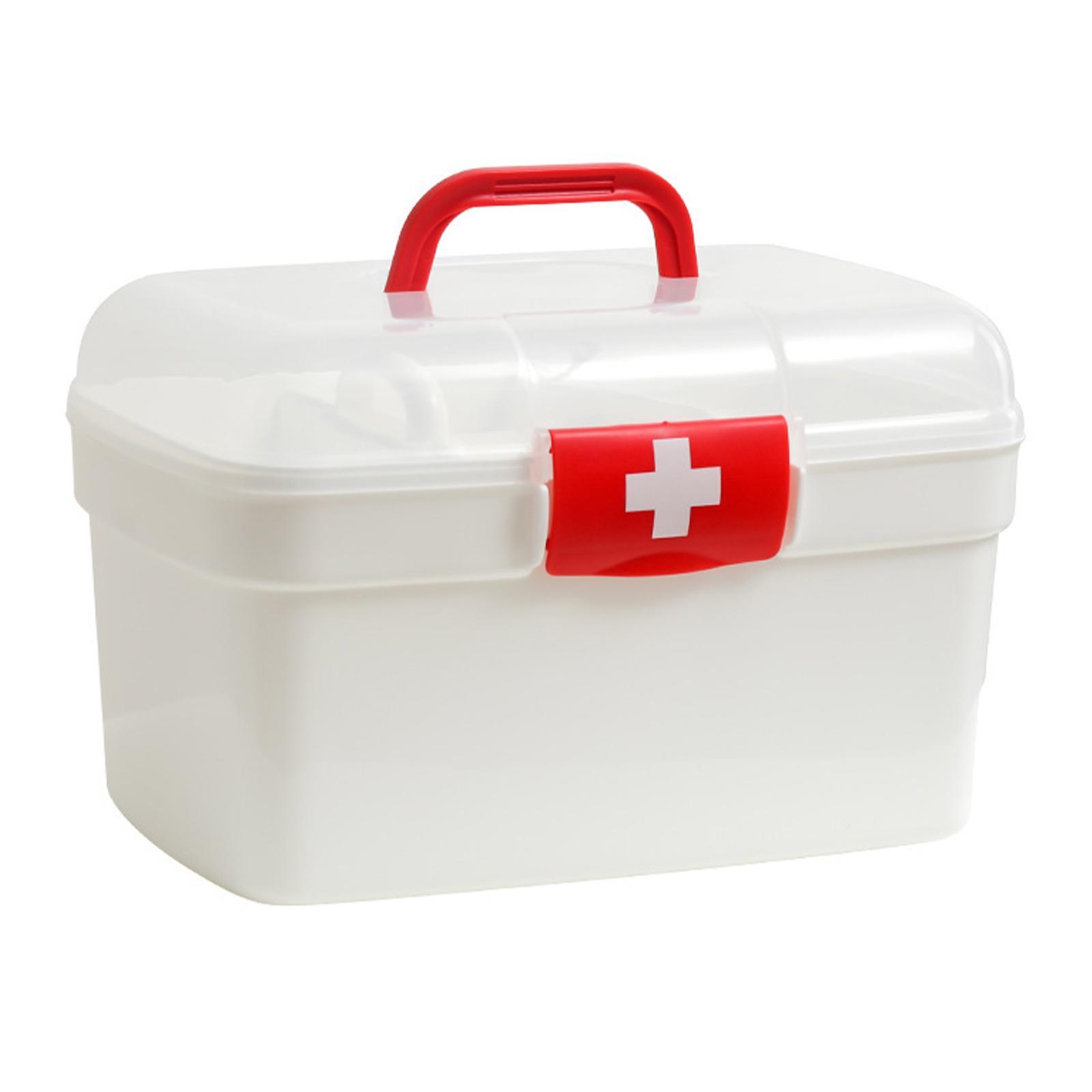 First Aid Storage Box Bins Multipurpose Container First Aid Storage Case for Cosmetic