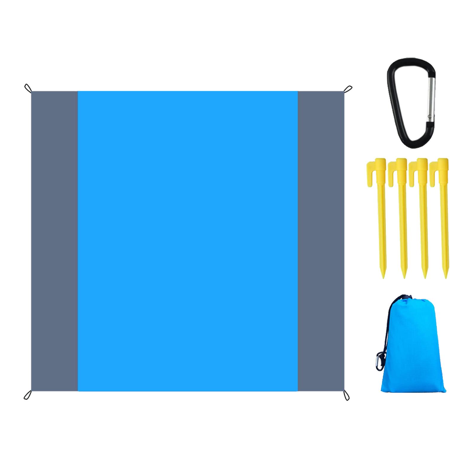 Sandproof Beach Blanket Oversized Beach Mat 78" X 82" Suitable for 4-7 Adults, Waterproof Lightweight Picnic Mat for Travel, Camping, Hiking