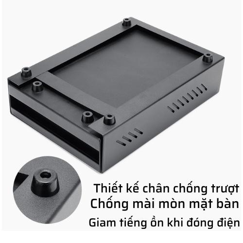 Hộp đập bã cà phê inox Dụng cụ pha chế cafe espresso tiện lợi ngăn kéo thép không gỉ tiện lợi xếp gọn dưới gầm máy pha